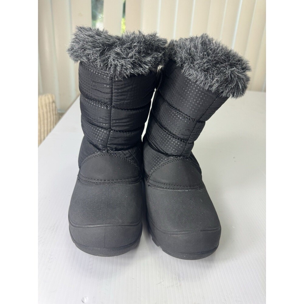 Northside Women’s Size 6 Winter Snow Boots Black Gray Faux Fur Thinsulate